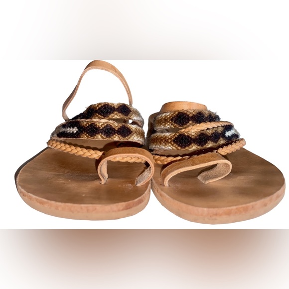 Elina Lebessi Leather Made in Greece Sandals Women’s size 3 Size 8 - Picture 11 of 16